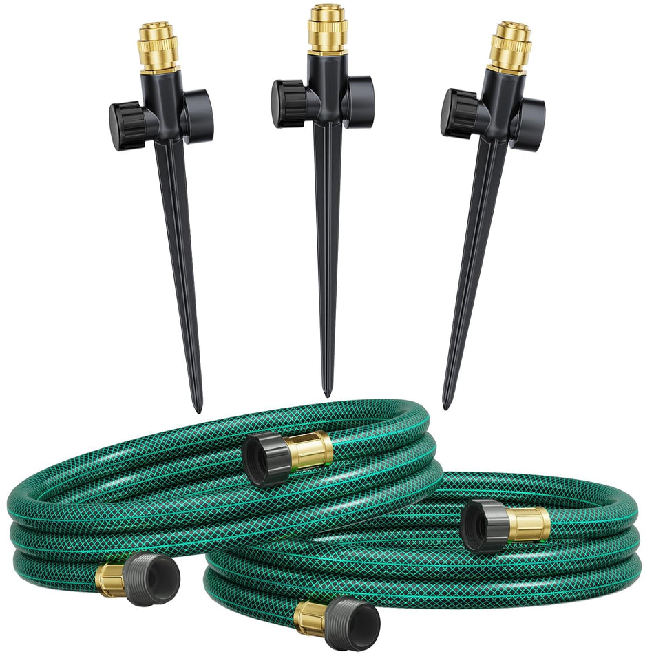 FANHAO Above Ground Sprinkler System - 360° Large Area Coverage - FANHAO