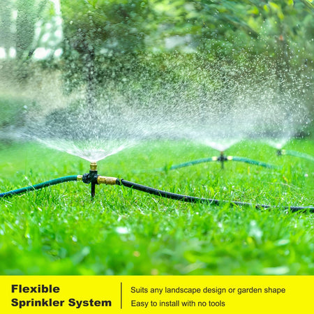 FANHAO Above Ground Sprinkler System - 360° Large Area Coverage - FANHAO