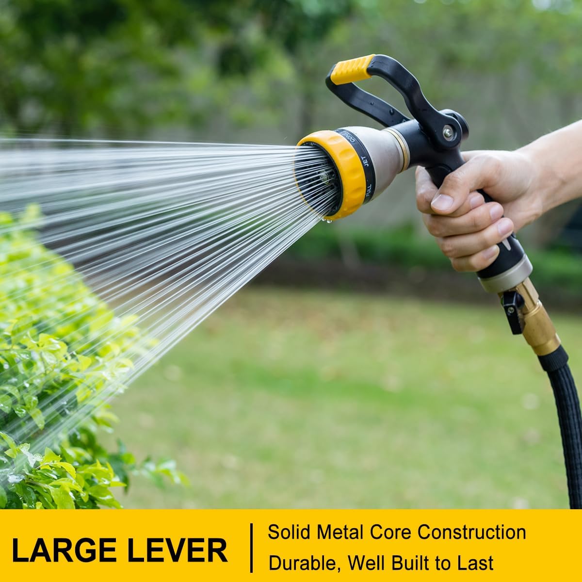 FANHAO Heavy Duty Fireman's Hose Nozzle with 8 Spray Patterns - FANHAO