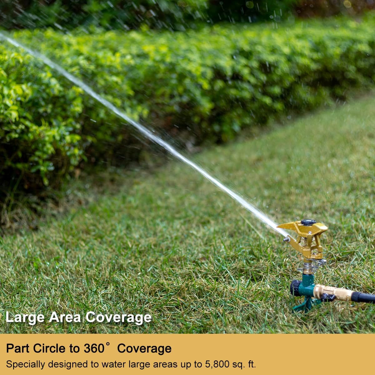 FANHAO Heavy Duty Pulsating Lawn Sprinkler on Spike Base - FANHAO