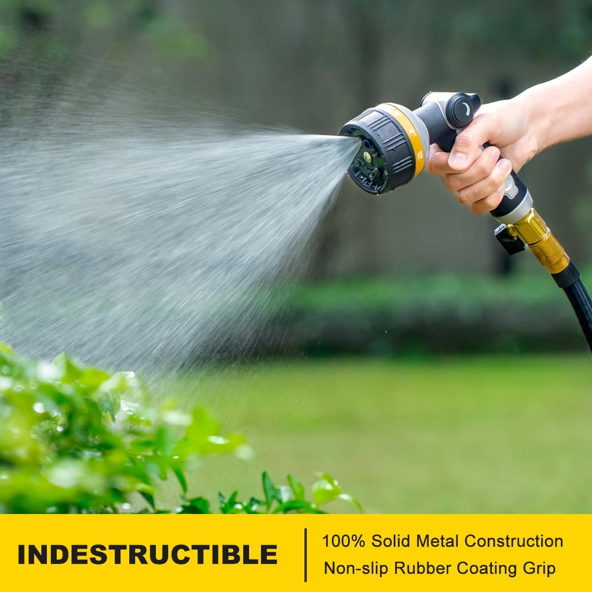Heavy Duty Garden Hose Nozzle with 10 Spray Patterns
