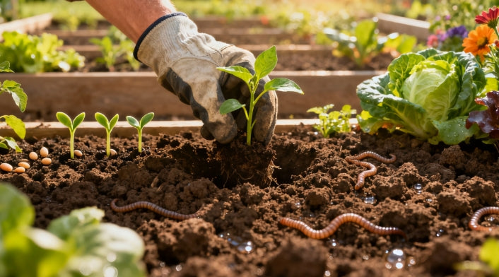Planting plants with good sprouts