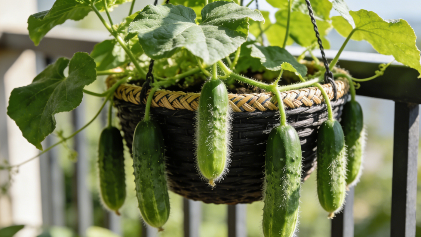 Growing Cucumbers in Hanging Baskets: A Space-Saving Guide for Fresh, Crisp Harvests