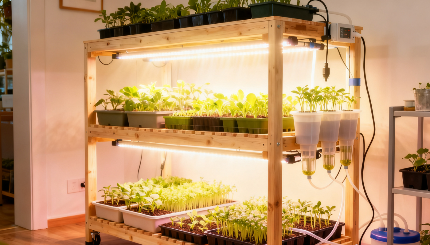 DIY Automatic Watering and Lighting Indoor Seedling Rack: A Step-by-Step Guide