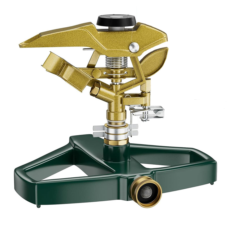 FANHAO Heavy Duty Pulsating Impact Lawn Sprinkler with Metal Base - FANHAO