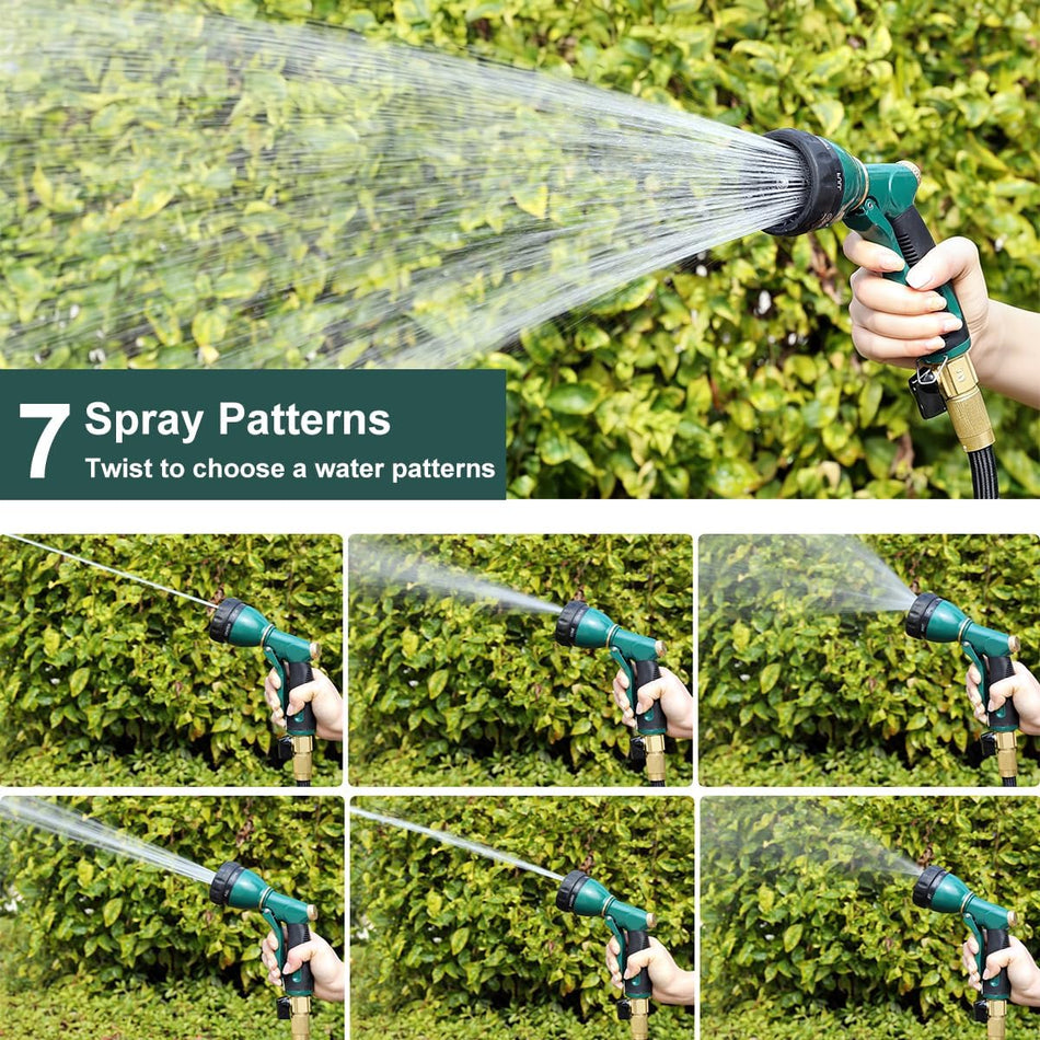 FANHAO Garden Hose Nozzle Sprayer Heavy Duty with 7 Patterns for Watering Garden