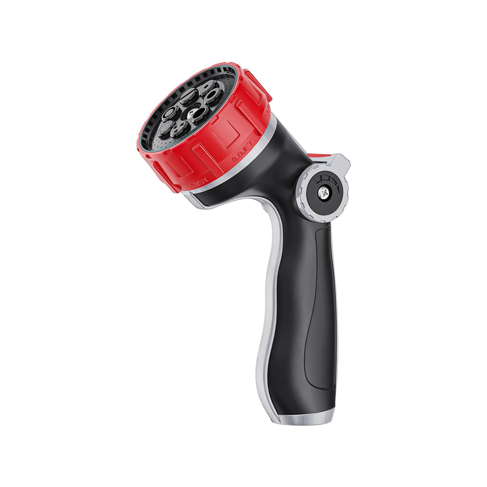 FANHAO Professional Garden Hose Nozzle Heavy Duty Metal, Thumb Control Spray Nozzle with 7 Patterns, High Pressure Water Nozzle with 3 Adjustable Jet Modes