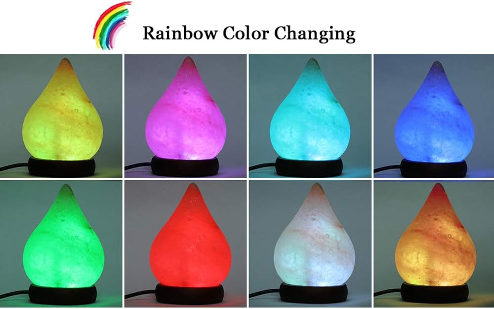 FANHAO Himalayan Salt Lamp with 8 Colors Changing