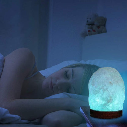 FANHAO USB Himalayan Salt Lamp with 8 Colors Changing, Natural Crystal Salt Rock Lamp