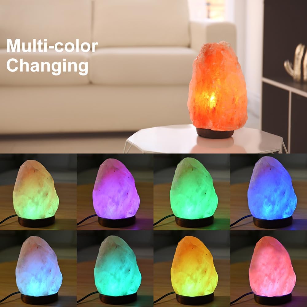 FANHAO USB Himalayan Salt Lamp with 8 Colors Changing