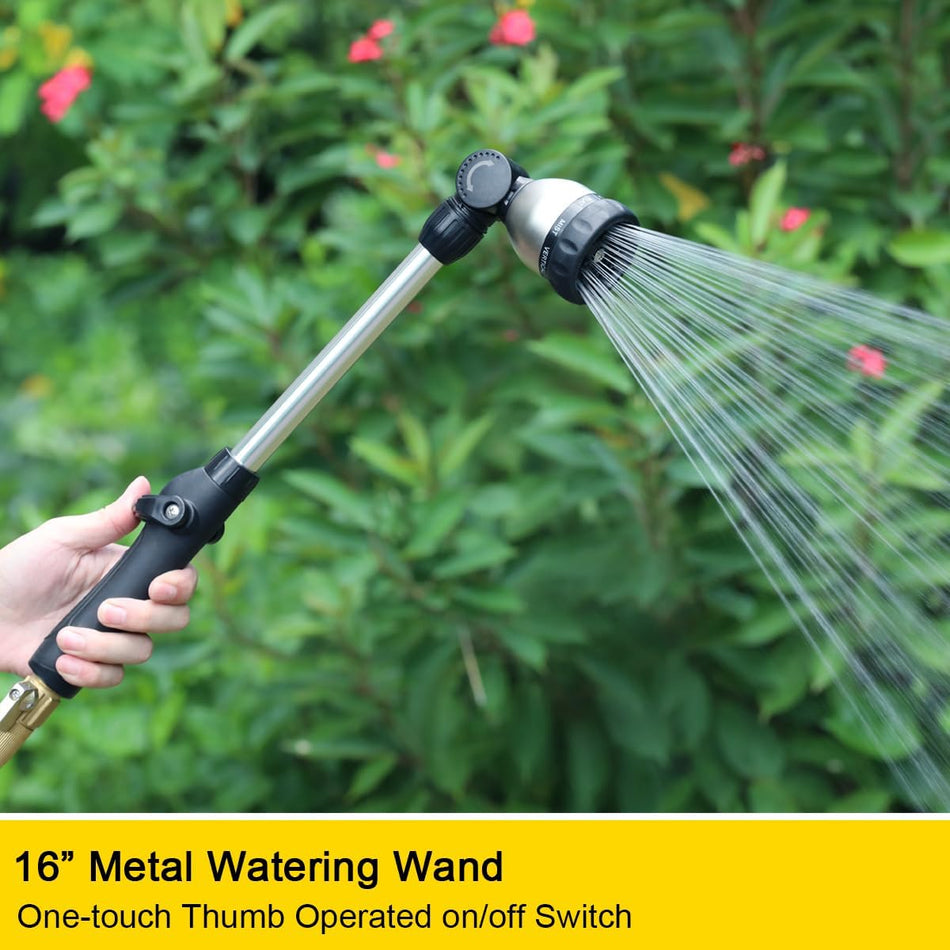 FANHAO 16 Inches 8-Pattern Garden Watering Wand-Black - FANHAO