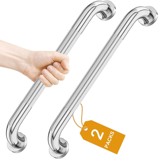 FANHAO 2 Pack Shower Grab Bar, 16 Inch Stainless Steel Bathroom Grab Bar(Polished)