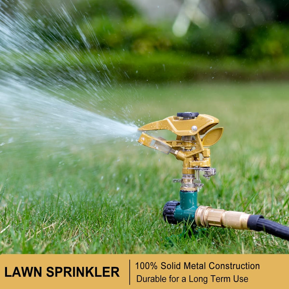 FANHAO Heavy Duty Pulsating Lawn Sprinkler on Spike Base - FANHAO