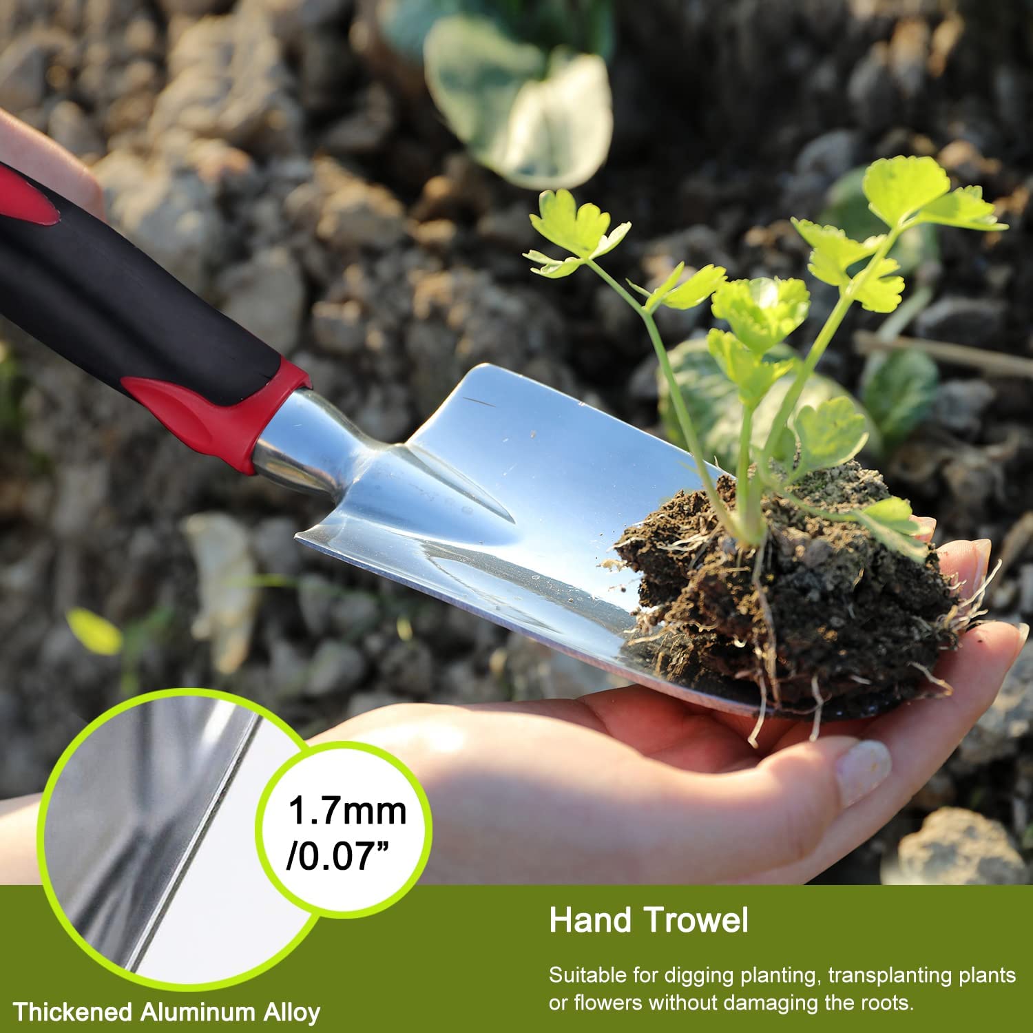 FANHAO Garden Tool Set, 3 Piece Heavy Duty Garden Trowels - FANHAO