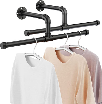 FANHAO Industrial Pipe Clothes Rack,2 Pack
