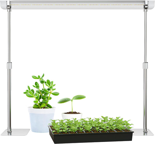 2ft LED Grow Light for Seed Starting with Stand, Height Adjustable Seed Starter Light Full Spectrum Table Top Grow Light for Indoor Growing Vegetables, Plants