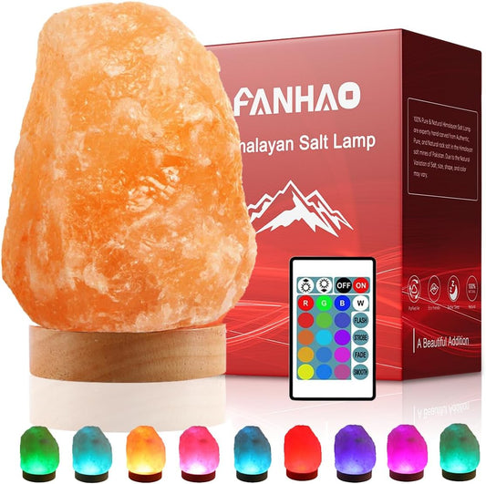 FANHAO Himalayan Salt Lamp 16,Natural Crystal Salt Rock Lamp Handcrafted