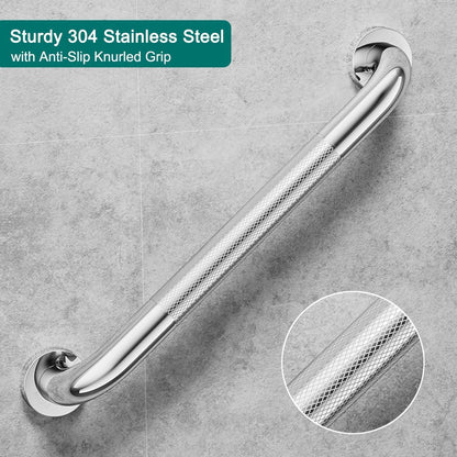 FANHAO 2 Pack Shower Grab Bar, 16 Inch Stainless Steel Bathroom Grab Bar(Polished)