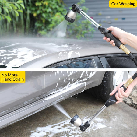 FANHAO 16 Inches 8-Pattern Garden Watering Wand-Black - FANHAO