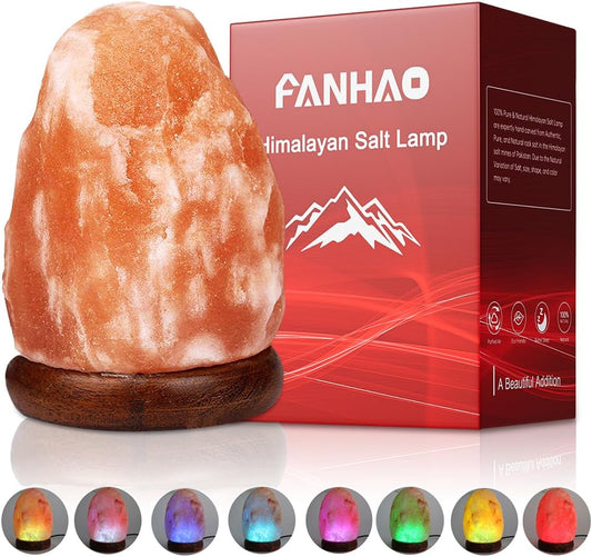 FANHAO USB Himalayan Salt Lamp with 8 Colors Changing