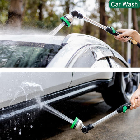 FANHAO Metal Watering Wand, 16-Inch Heavy Duty Garden Hose Wand with 9 Spray Patterns-‎Green - FANHAO