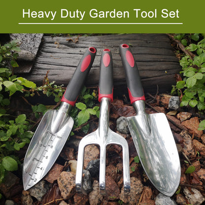 FANHAO Garden Tool Set, 3 Piece Heavy Duty Garden Trowels