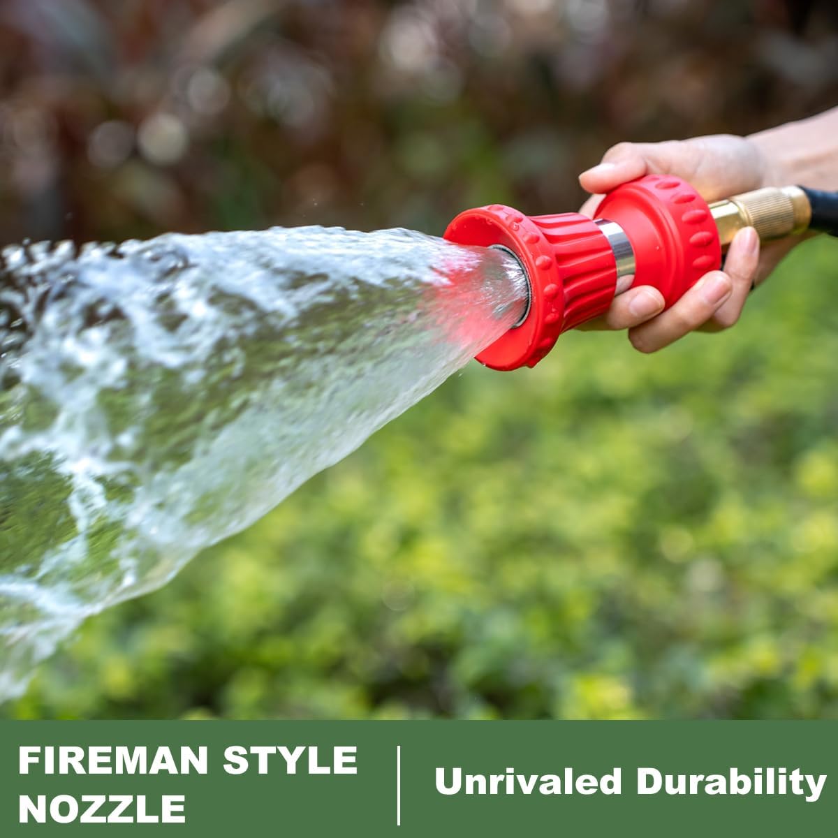 power spray nozzle for garden hose FANHAO High Power Adjustable Fireman Style Garden Hose Nozzle
