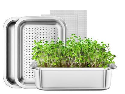 FANHAO 2-Pack Stainless Steel Sprouting Tray