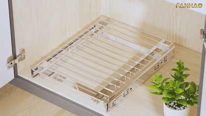 FANHAO Slide Out Cutting Board, Bakeware, and Tray Organizer