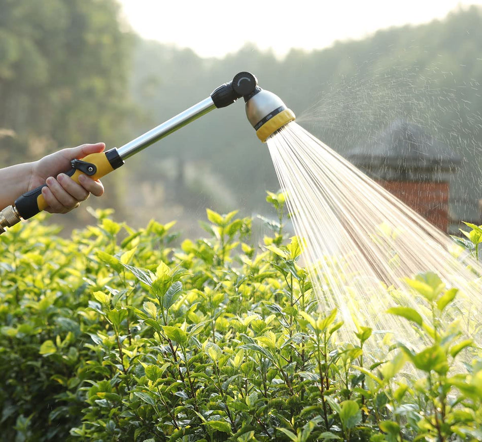 FANHAO 16 Inches 8-Pattern Garden Watering Wand-Yellow - FANHAO