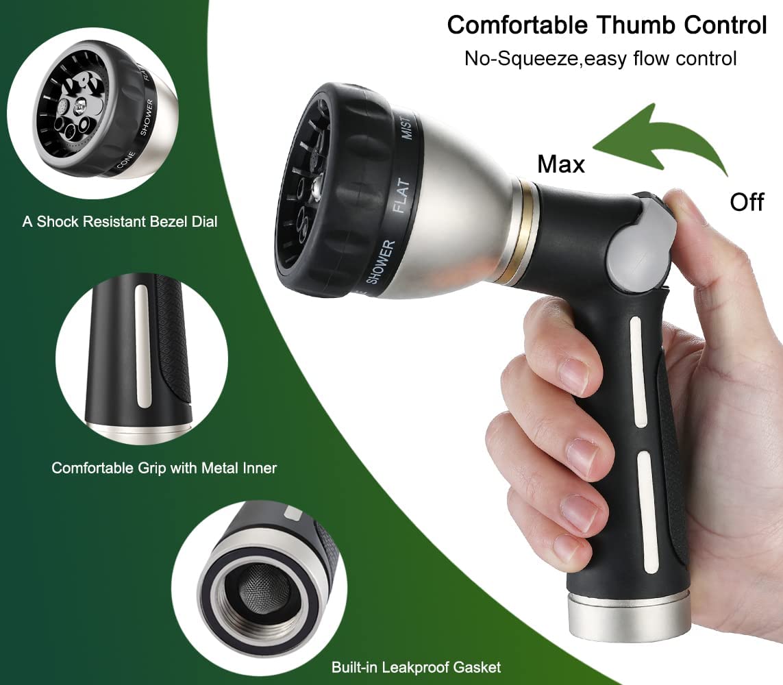 FANHAO Thumb Control Garden Hose Nozzle