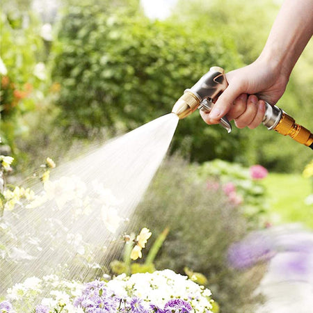 FANHAO Upgraded Heavy Duty Metal 4-Pattern Hose Nozzle Sprayer - FANHAO