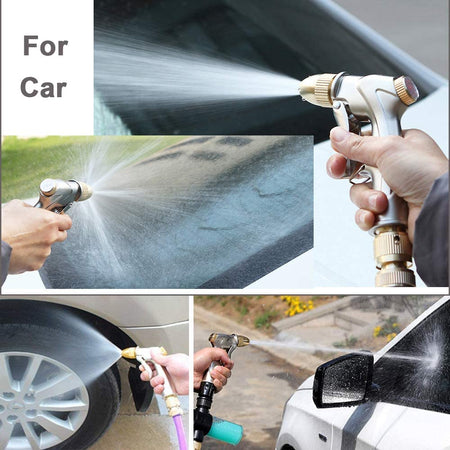FANHAO Upgraded Heavy Duty Metal 4-Pattern Hose Nozzle Sprayer - FANHAO