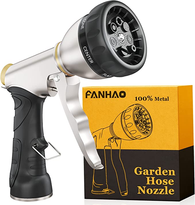 FANHAO Garden Hose Nozzle Sprayer with Rubber Handle