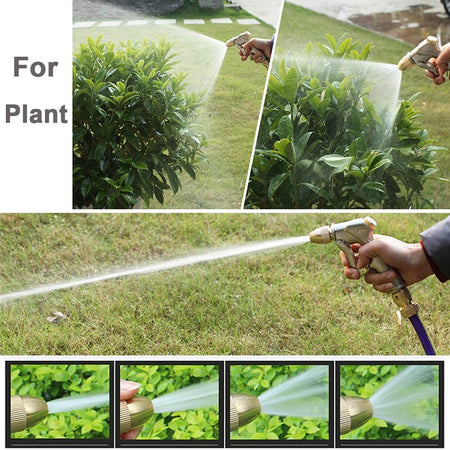 FANHAO Upgraded Heavy Duty Metal 4-Pattern Hose Nozzle Sprayer - FANHAO