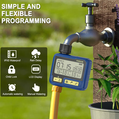FANHAO Sprinkler Timer, Programmable Water Timer for Garden Hose