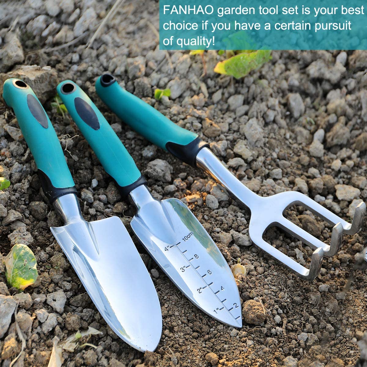 FANHAO Heavy Duty Garden 3 Pieces Tool Set